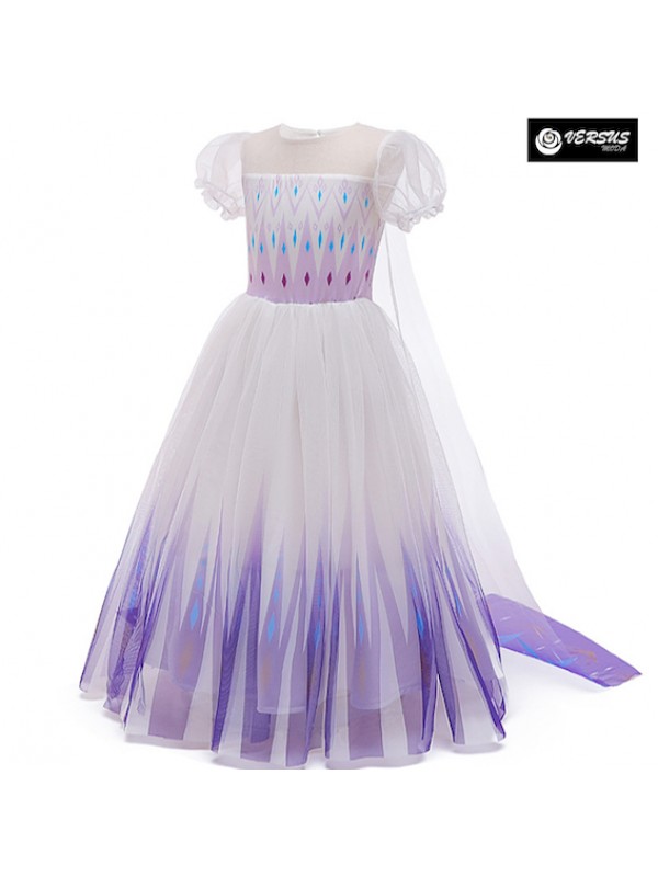 Simil Frozen 2 Veli Vestito Carnevale Elsa Bianco FROZ055