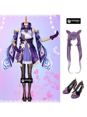 Simil Keqing Vestito Genshin Carnevale Cosplay Impact Anime Costume GENIMP02