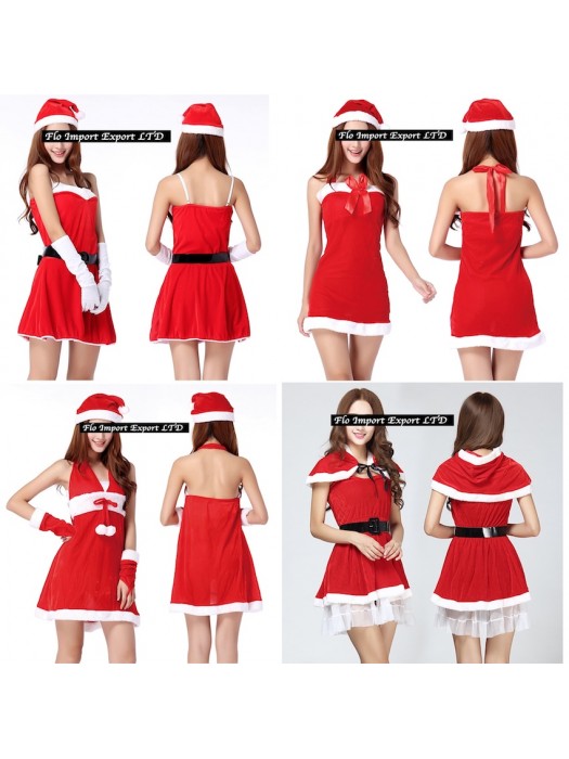Vestiti Donna Costume Babbo Natale Hostess HOS005-8