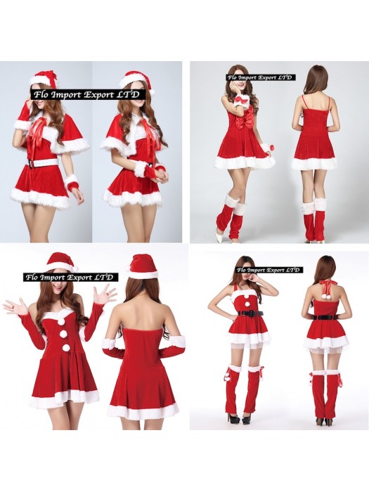 Vestiti Donna Costume Babbo Natale Completi Hostess HOS017-20
