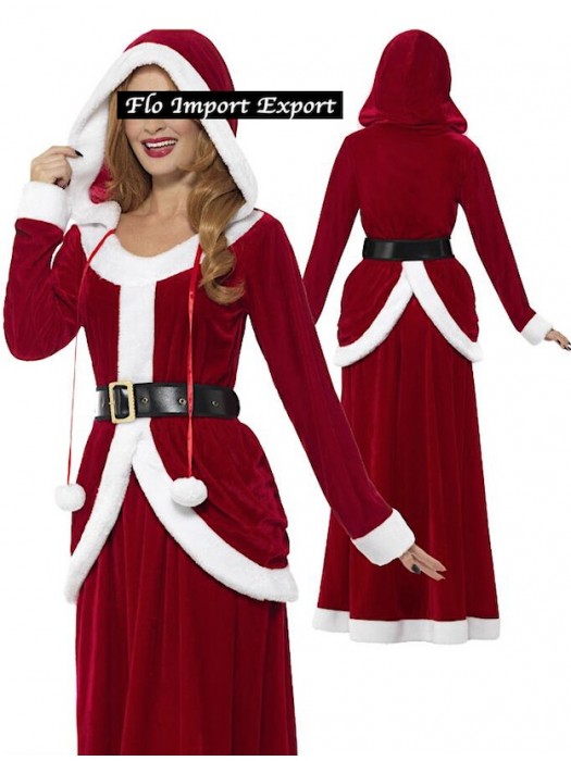 Vestiti Gonna Top Donna Babbo Natale Cosplay Hostess HOS054