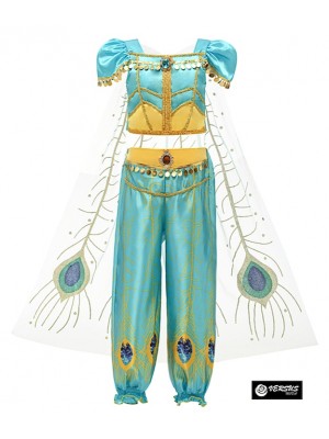 Simile Jasmine Vestito Carnevale Azzurro Bimba JASMIN07