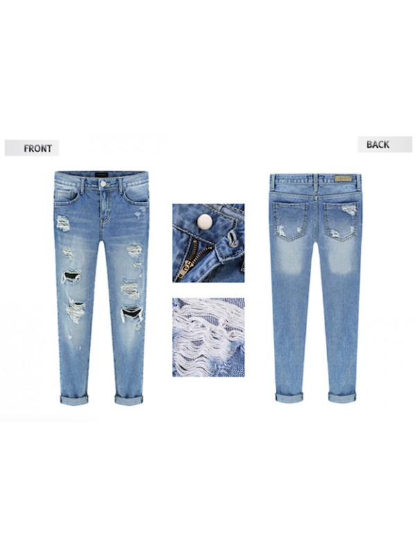 Jeans Pantaloni Donna Strappati JEA014