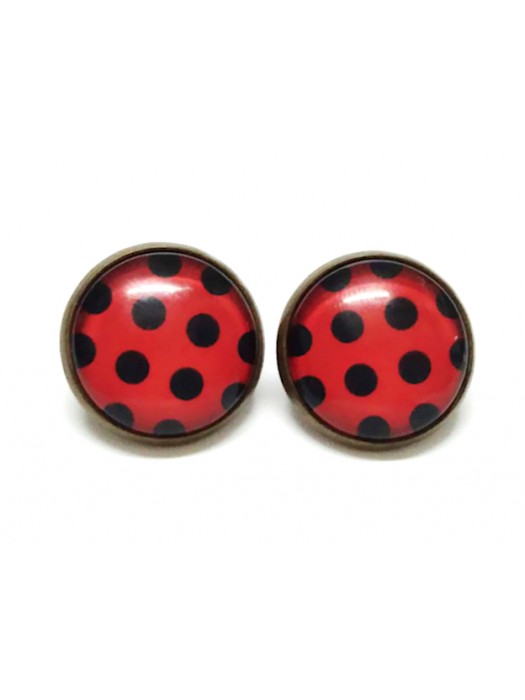 Orecchini a Pois Coccinella Carnevale Donna Bimba Cosplay LBUEAR02