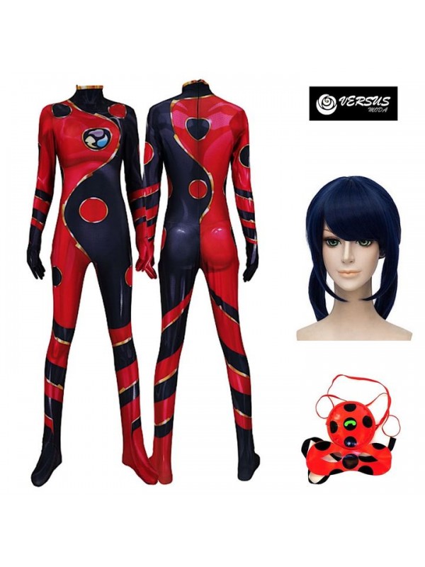 Vestito Coccinella Dragon Tuta Carnevale Donna Bimba Cosplay 3D LBUG10