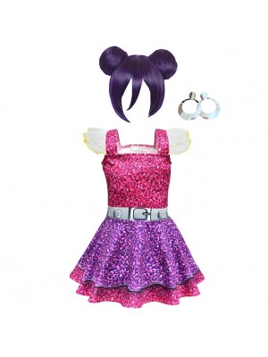 Simile Lol Purple Queen Vestito Carnevale Bambina LOLPUQ1