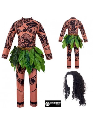 Tipo Maui Oceania Costume Carnevale Cosplay Uomo Bambino MAUIC13