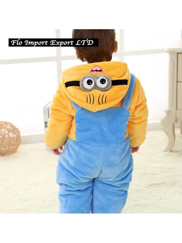 Minions Costume Carnevale Calda Tuta Pile Imbottita MIBABY01