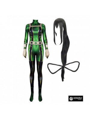 Vestito Maschera Carnevale My Hero Costume Cosplay Froggy Accademia MYHER03