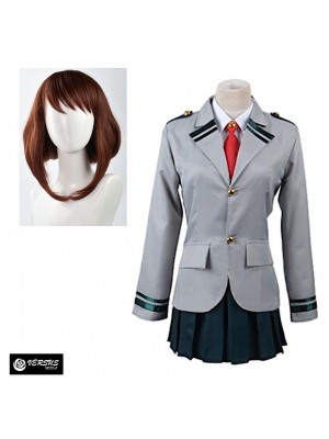 Parrucca Maschera Carnevale Simil My Hero Cosplay Uraka Accademia MYHEWIG4 HER04