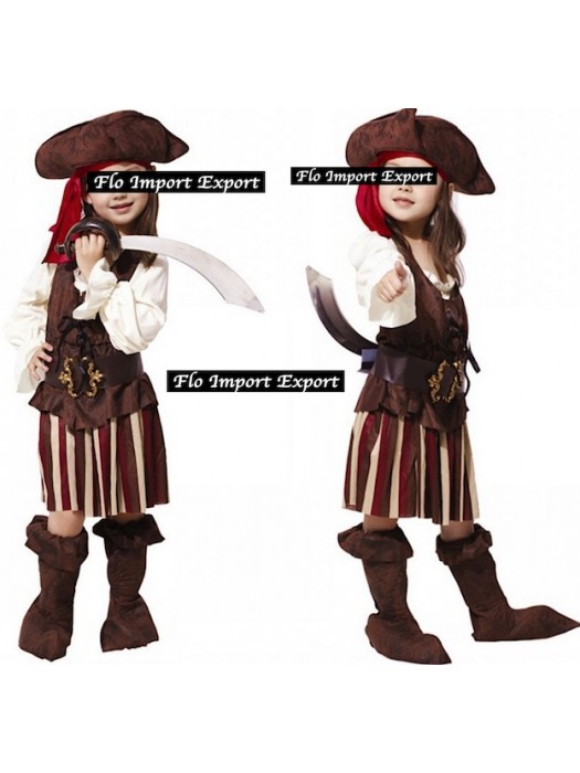 Simile Jack Sparrow Vestito Pirati Caraibi Carnevale PIRAT01