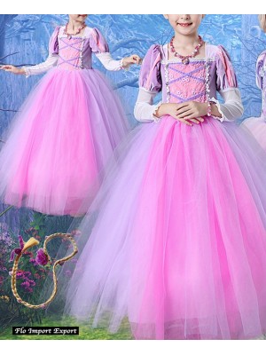 Rapunzel Vestito Carnevale Maschera RAP003