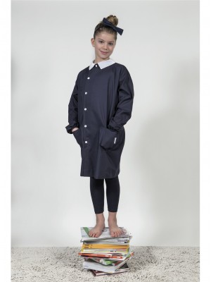 Grembiule Scuola Primaria Bambino Bambina Blu RIGA-BL