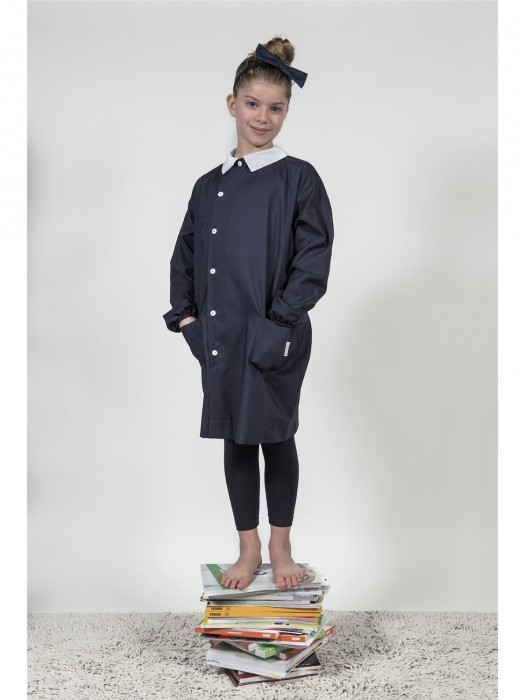 Grembiule Scuola Primaria Bambino Bambina Blu RIGA-BL