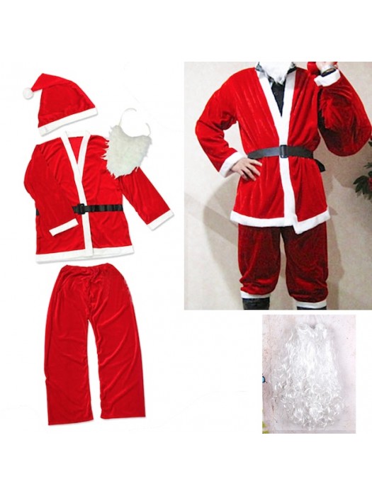 Vestito Costume Babbo Natale e Barba SANTC06
