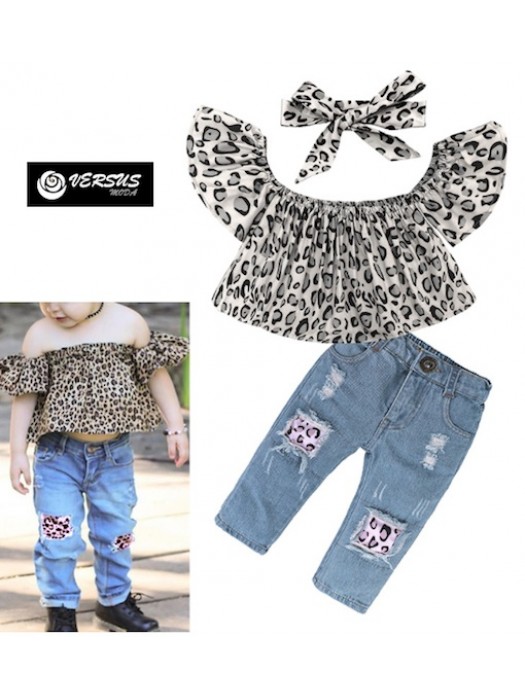 Maglia Top Spalle Scoperte e Jeans Bambina SETCH14