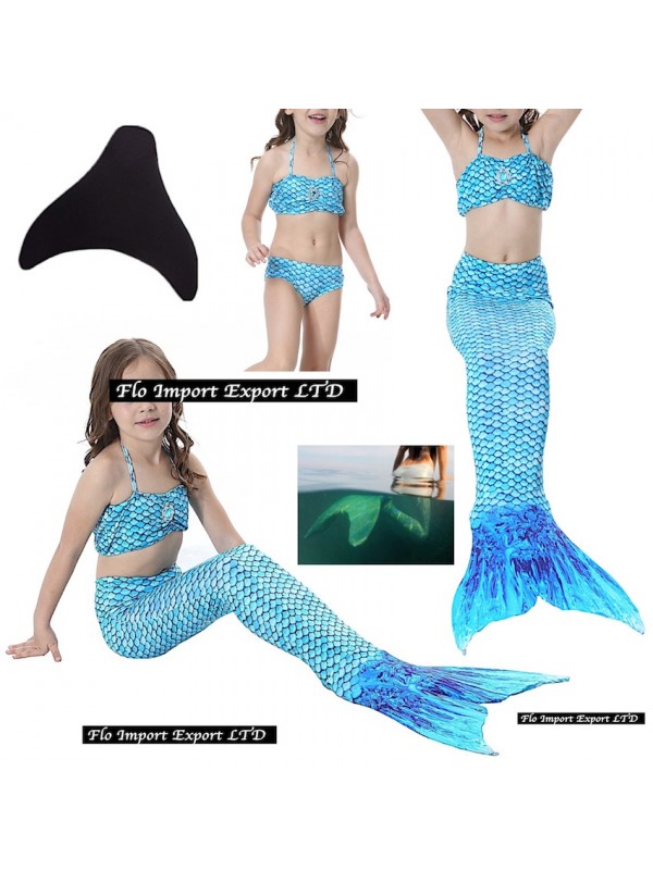 Costume Coda Sirena Monopinna Girl Swimsuit Mermaid Tail Mare Piscina SM0014 FF 