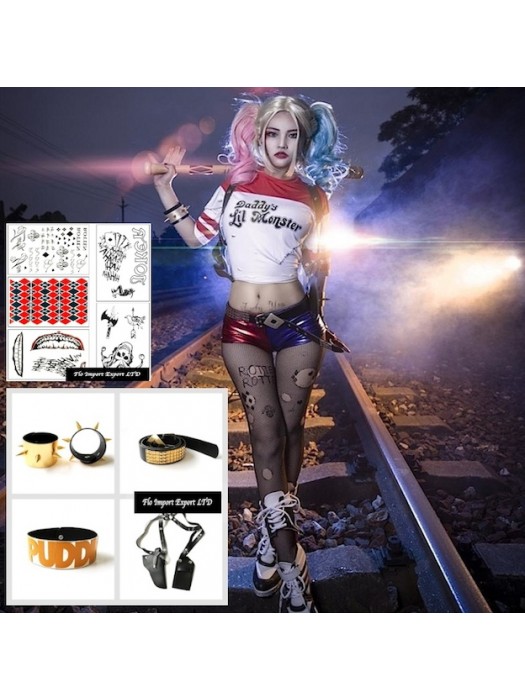 Simil Suicide Squad Lil Monster Accessori Carnevale SQASET