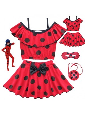 Costume a Pois Mare 2 Pezzi Bambina SWLABU01