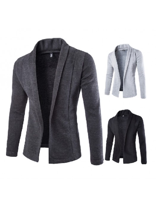 Maglia Maglione Cardigan Aperto Uomo Manica Lunga SWMAN03