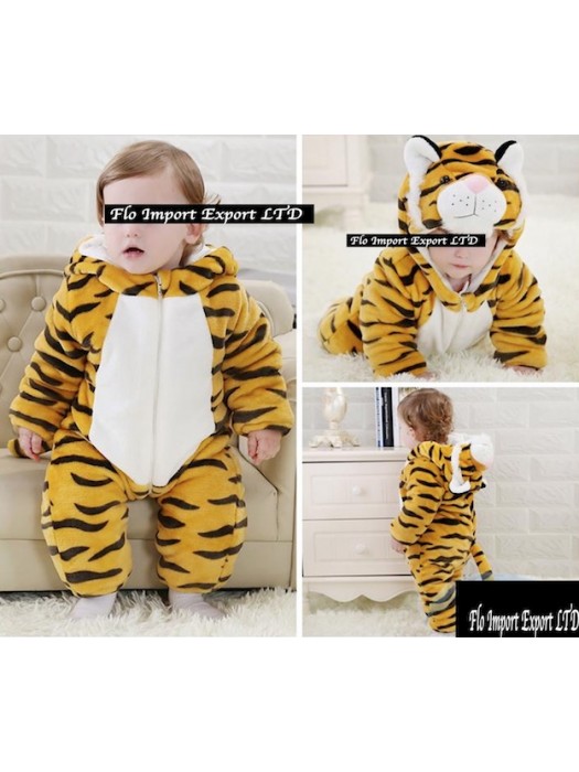 Tigre Costume Carnevale Calda Tuta Pile Imbottita TIGER01