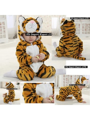 Tigre Costume Carnevale Calda Tuta Pile TIGER02