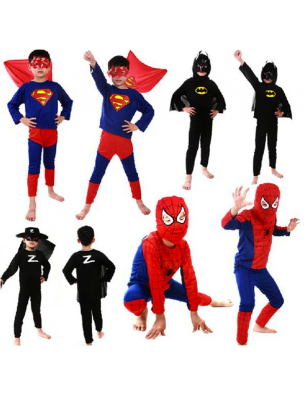 Spiderman Batman Zorro Superman Costumi Carnevale TN083
