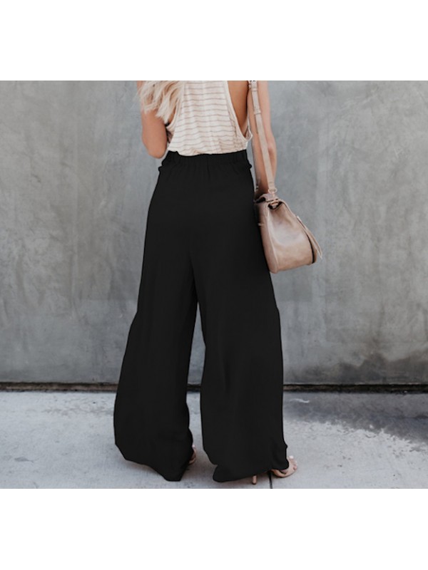 High Waist Pantaloni Da Donna Pantaloni Larghi Larghi Moda Yoga - Main Image