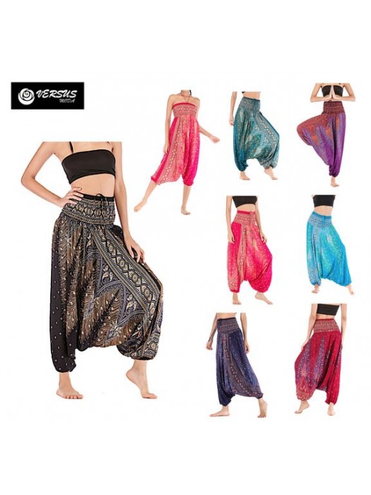 Pantaloni Etnici Donna Larghi Boho Chic Woman Large Ethnic Trousers TRA043