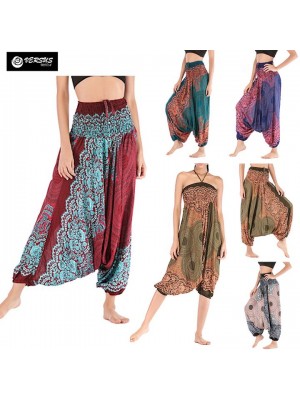 Pantaloni Etnici Donna Larghi Boho Chic Woman Large Ethnic Trousers TRA045