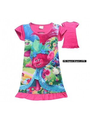 Trolls Poppy Vestito Estate Bambina Casual TRDRES04