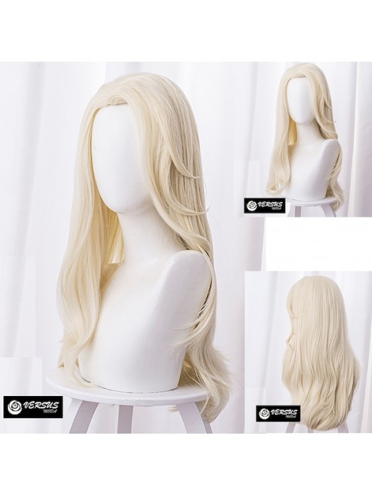 Simile Frozen Elsa 2 Parrucca Carnevale Capelli Sciolti WAFF007