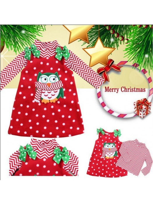 Vestito Feste Natale Bambina Set 2 pezzi XMAS001