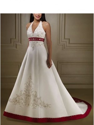 Abito da sposa Impero Bianco e Rosso 00115B +sottogonna