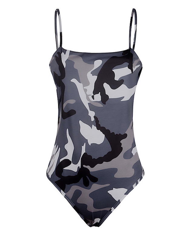 Costume da Bagno Donna Mare Intero Militare Woman Army Print Swimsuit 550055