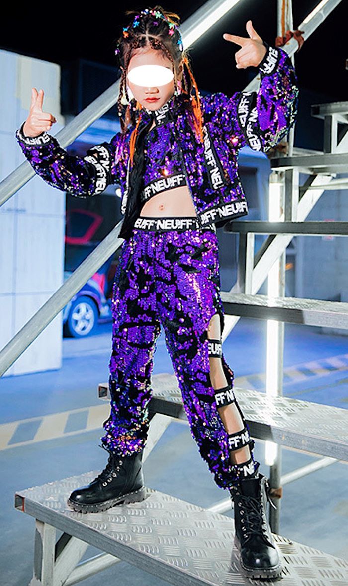 Costume Da Ballo Con Paillettes Per Ragazze - Abito Hip-Hop, Per Esibizioni E Danza - Foto 4