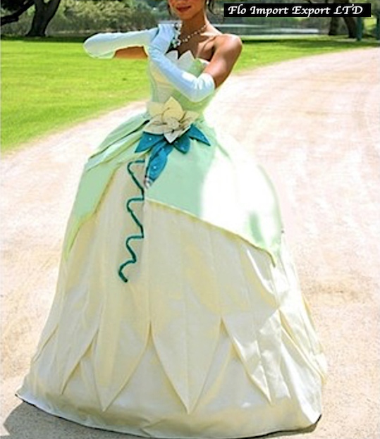 Tiana Principessa e Ranocchio Vestito Carnevale Donna TIANA01